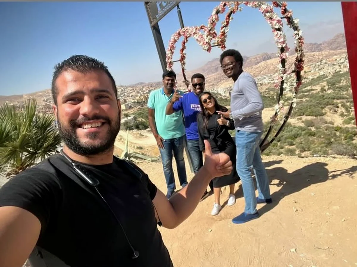 Jordan trip selfie